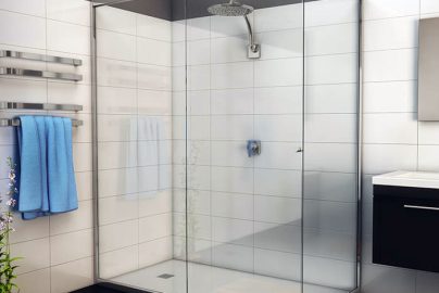 semi frameless shower screen