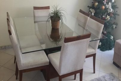 break room glass table