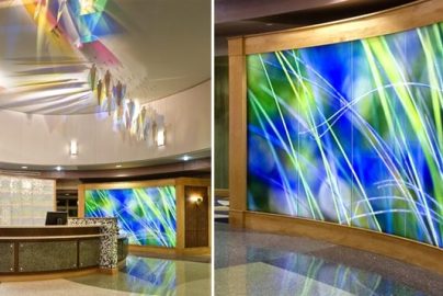 Glass Feature Wall