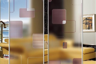 acid etched glass partition