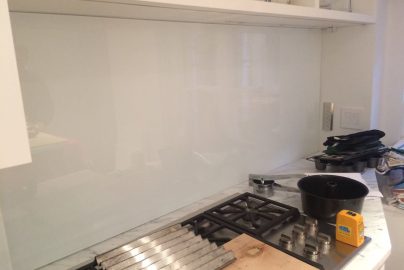 Backpainted glass wall