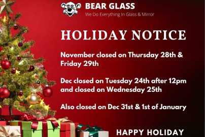 bear glass Holiday-Notice