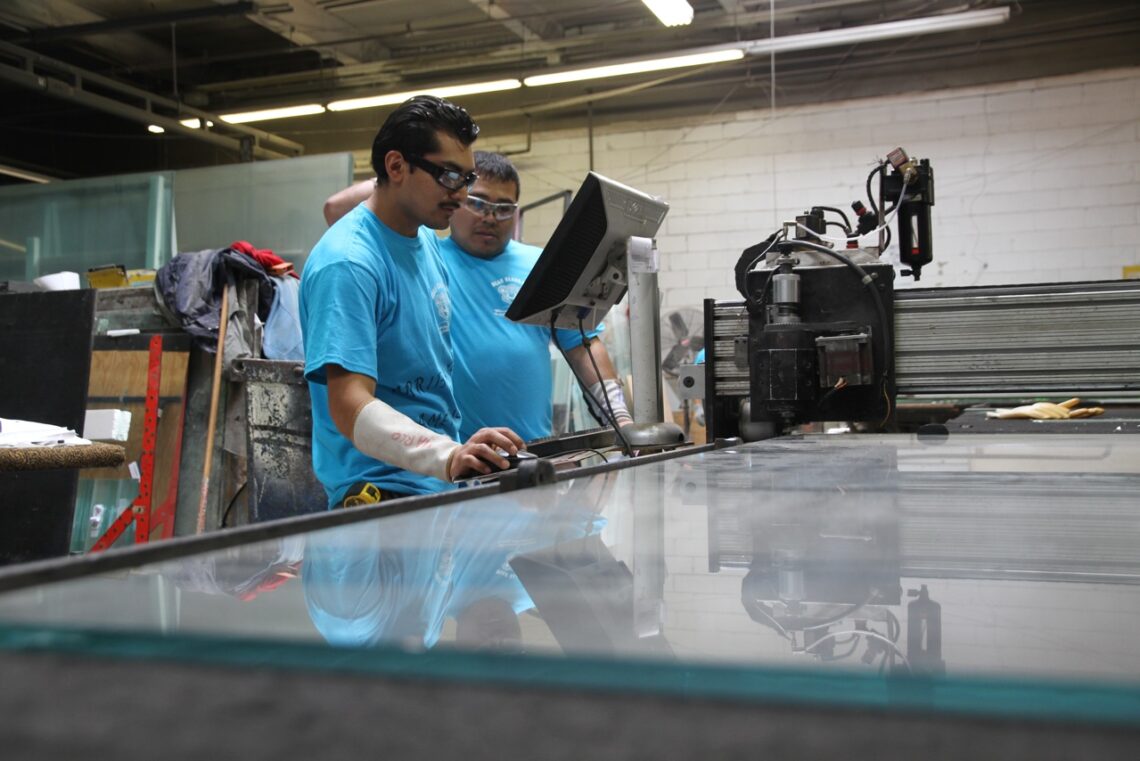 CNC cutting by Bear Glass