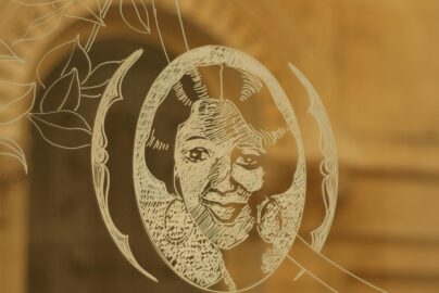 acid-etched mirror