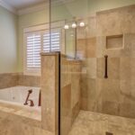 bathroom, tile, house, faucet, architecture, indoors, residential, interior, bath, contemporary, brown house, brown bathroom, brown interior, bathroom, bathroom, bathroom, bathroom, bathroom